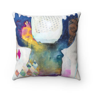 Moose Silhouette, Square Throw Pillow