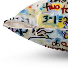 Basquiat's Cat, Square Throw Pillow